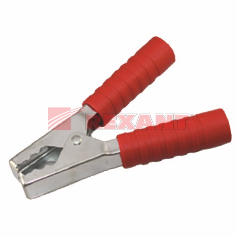 Зажим «крокодил»  с металлическими зубцами для фиксации проводов 250 А 150 мм REXANT